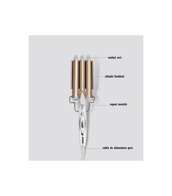 Ondulator triplu din ceramică Profesional