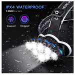 Lanterna de cap 8 LED-uri rezistenta la umezeala, incarcare USB 7 Lanterna de cap 8 LED-uri rezistenta la umezeala, incarcare USB