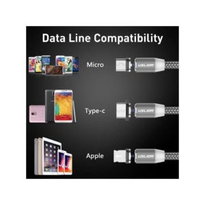 Cablu magnetic 3 in 1 incarcare si transfer date telefon