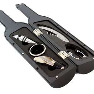 Set 5 Accesorii pentru vin - Sticla neagra