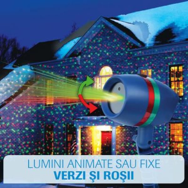 Proiector laser multicolor pentru exterior/interior Proiector laser multicolor pentru exterior/interior