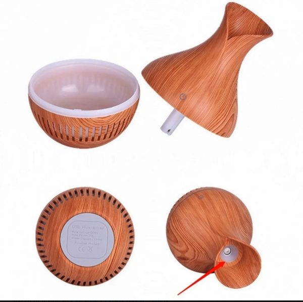 Umidificator 1+1 cu aromatizare cu LED 150 ml