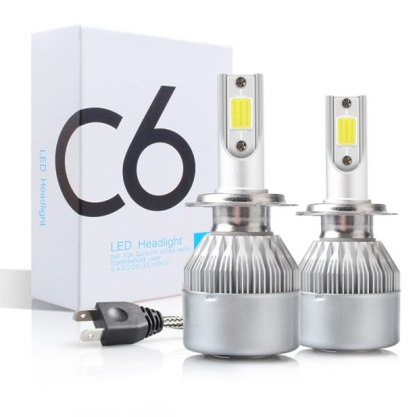 Set becuri auto LED C6 H7, 7600 lumeni, 36 w