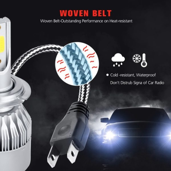 Set becuri auto LED C6 H7, 7600 lumeni, 36 w