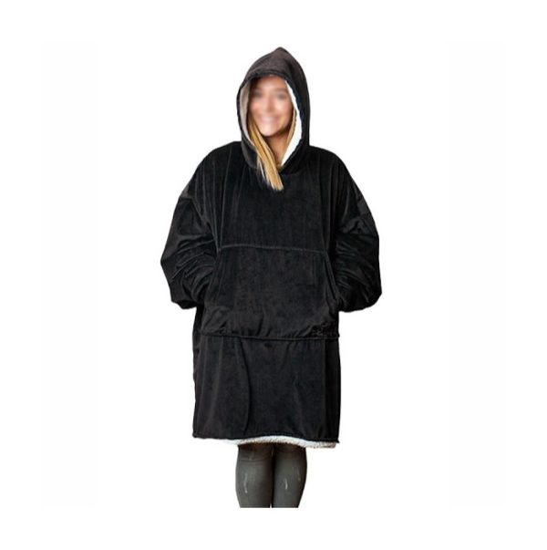 hanorac negru cu maneci Hanorac cu Maneci neagru