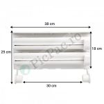 Triplu dispenser bucatarie - rola hartie prosop, folie aluminiu si folie alimentara