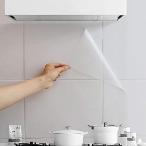 Folie de protectie transparenta pentru bucatarie, autocolanta, rezistenta la temperaturi mari, 60x100cm