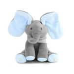 Jucarie de plus interactiva muzicala, Elefantul Cucu-Bau, 30 cm