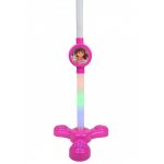 Microfon de jucarie pentru copii conectare la telefon cu sunete si lumini, roz