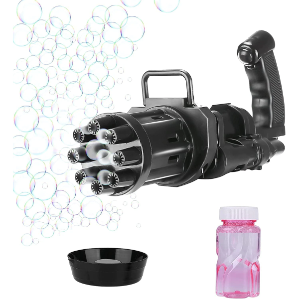 Mitraliera de jucarie electrica pentru produs baloane din sapun