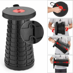 Scaun rotund portabil, retractabil, extensibil cu pliere telescopica pentru camping 1 Scaun rotund portabil, retractabil, extensibil cu pliere telescopica pentru camping