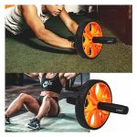 Roata antrenament fitness Pufo din otel cu manere confortabile