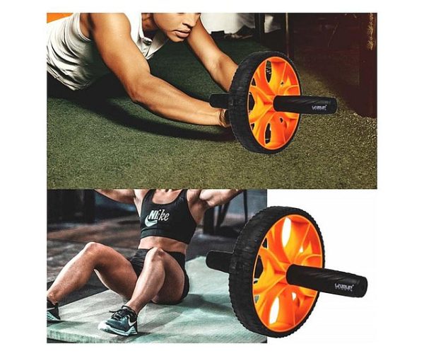 Roata antrenament fitness Pufo din otel cu manere confortabile