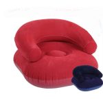 Scaun gonflabil portabil cu aer - pat pentru camping în aer liber, plajă