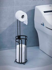 Suport metalic pentru hartia igienica, Negru