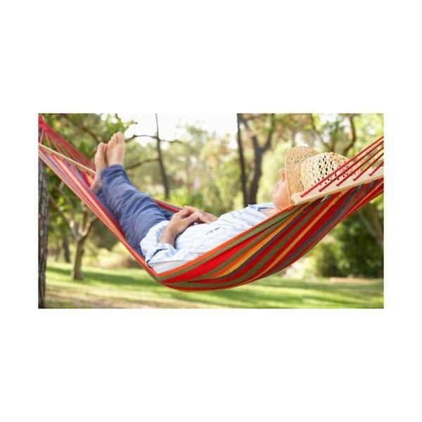 Hamac Grunberg cu bara de lemn, 80x200