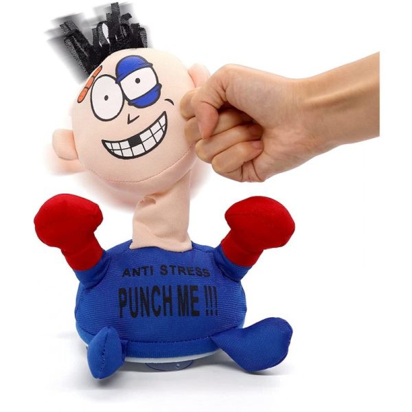 Jucarie interactiva antistres Punch Me cu ventuze, 25 cm