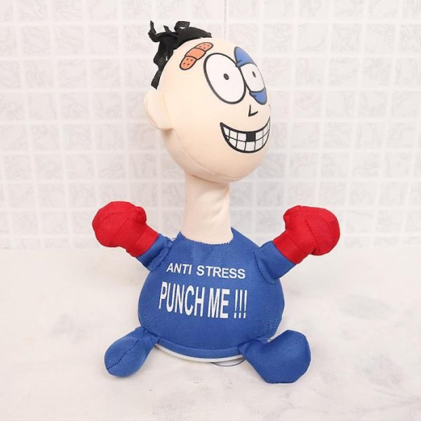 Jucarie interactiva antistres Punch Me cu ventuze, 25 cm