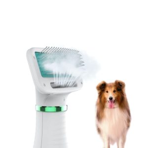 Perie cu feon 2 in 1 pentru caini si pisici , Uscator de par pentru animale