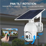 Camera de supraveghere wireless cu panou solar, 1080p, WiFi,