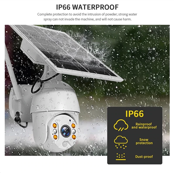Camera de supraveghere wireless cu panou solar, 1080p, WiFi,