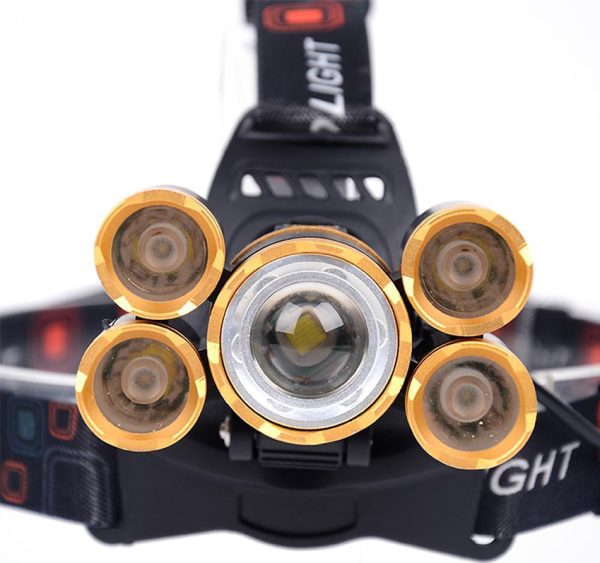 Lanterna frontala cu 5 LED-uri