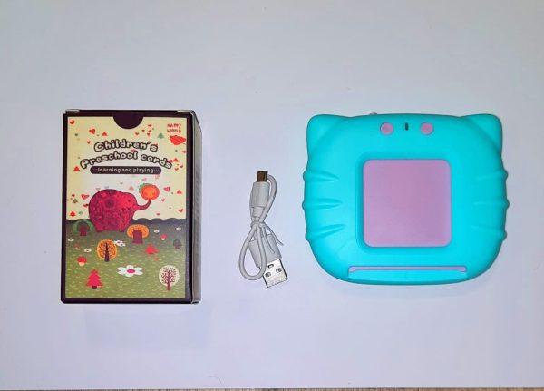 Set 1+1 Aparat de invatat limba engleza cu 112 carduri pentru copii