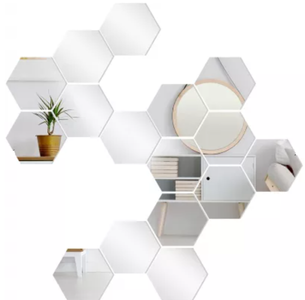 fa8s94gh615a3h56s8wtjh68f4g6hjsd1g65sd4f6h8dh Set 10 oglinzi design hexagon oglinzi decorative