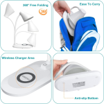 Lampa de birou flexbila cu stand incarcare telefon wireless