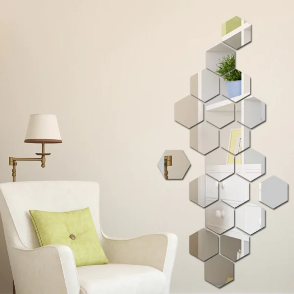 res_6bcab1f0bcd7d862a3539a871c02a390 Set 10 oglinzi design hexagon oglinzi decorative