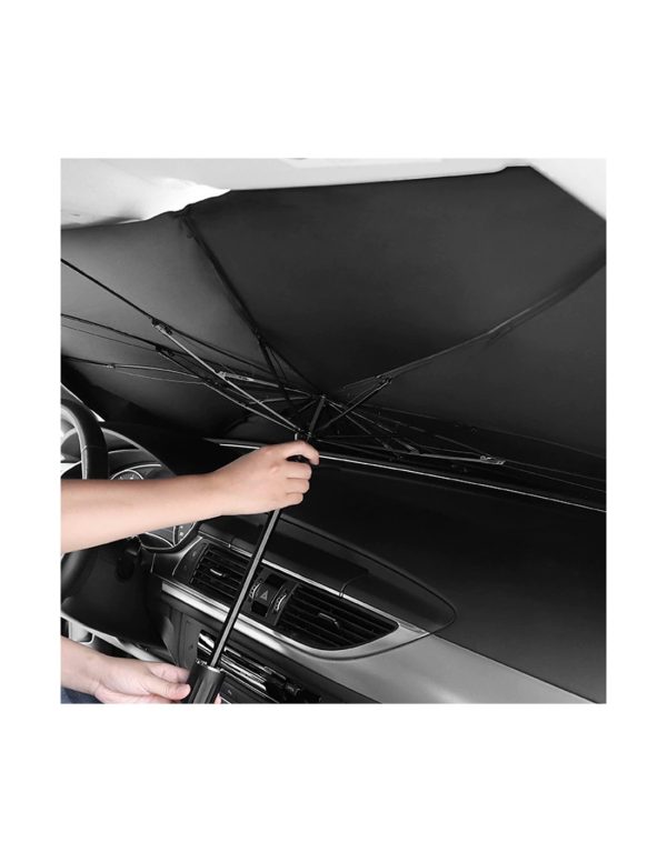 Parasolar pliabil tip umbrela 1+1pentru masina