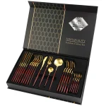 Set tacamuri 24 piese stil portughez, otel inoxidabil