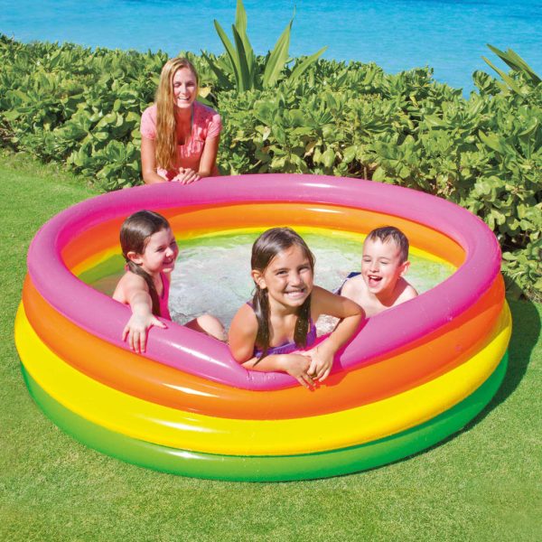 Piscina Gonflabila Intex Family Sunset Glow, 4 Inele, 780 litri