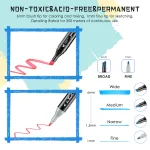 Set 80 markere cu varf dublu 2 Set 80 markere cu varf dublu