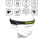 Lanterna de cap cu acumulator intern si senzor de miscare