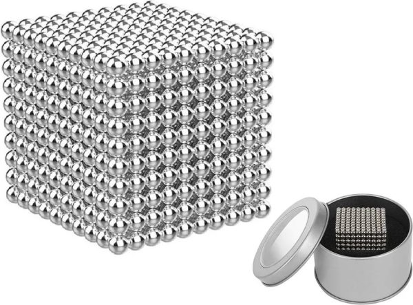bile2 Bile Magnetice AntiStres Argintiu 216 piese