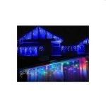 Instalatie pentru exterior LED tip franjuri 12m, culoare albastra