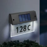 Numar pentru casa iluminat cu LED, incarcare solara