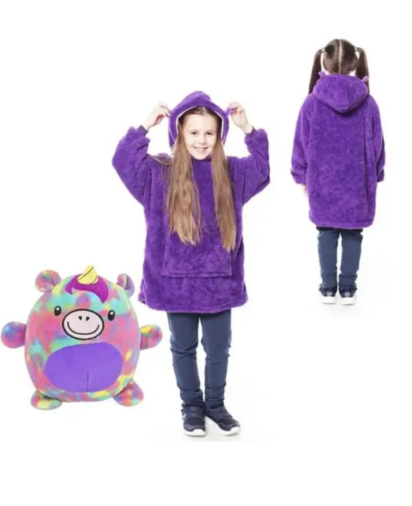 Hanoracul cu blana mov pentru copii