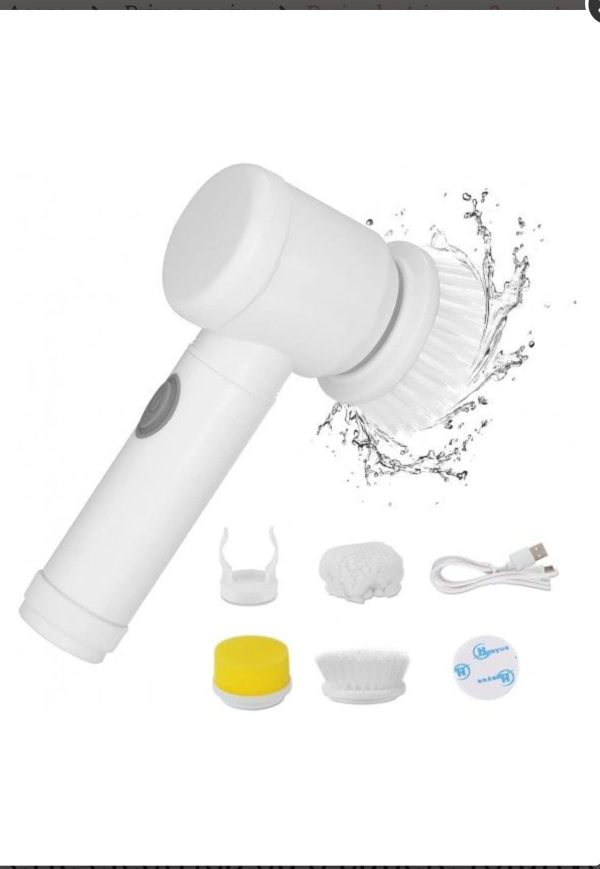 Perie electrica cu 3 capete rotative pentru curatare universala