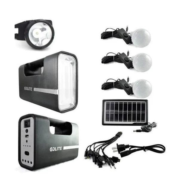 Kit Iluminare 3 becuri LED cu incarcare solara Camping GDlite 16