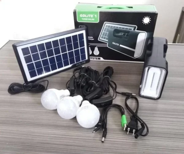 Kit Iluminare 3 becuri LED cu incarcare solara Camping GDlite 16