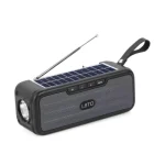  Boxa Portabila, Radio L8TD Neagra Bluetooth, USB+Lanterna cu incarcare solara