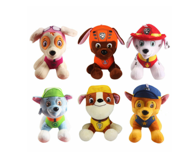 Set 6 catei din plus Patrula Catelusilor 25cm