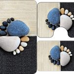 Covoare Pentru Baie, 3 Piese, Antiderapante model pietre
