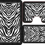 Covoare Pentru Baie, 3 Piese, Antiderapante model  Zebra