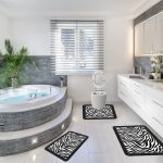 Covoare Pentru Baie, 3 Piese, Antiderapante model  Zebra