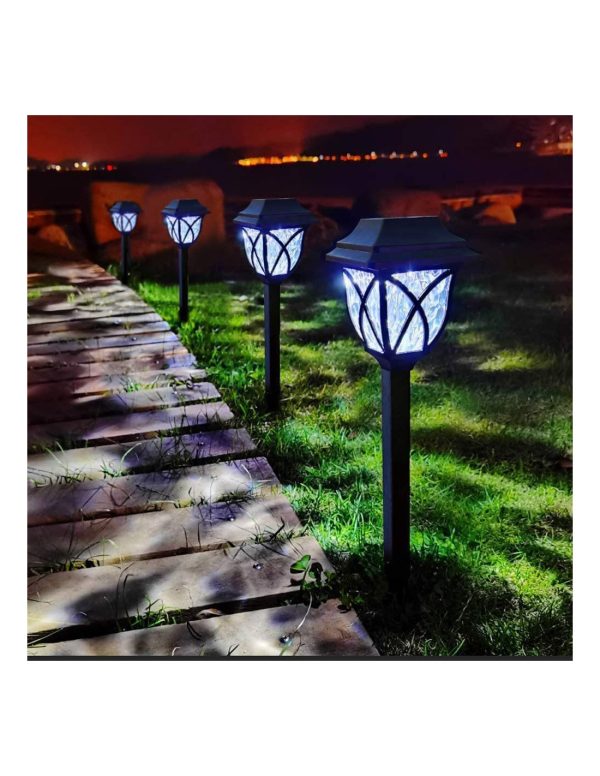 Set 6* lampa solara felinar LED 43 cm