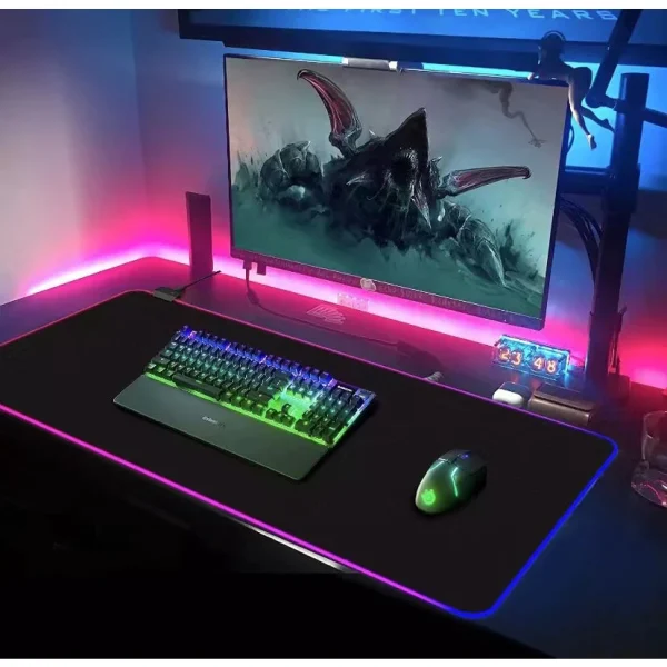 Mouse Pad gaming cu iluminare led rgb 80 x 30