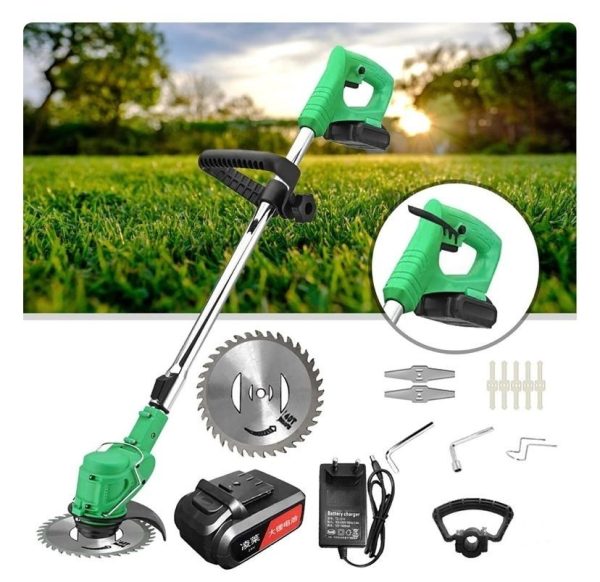 Motocoasa electrica cu 3 acumulatori + disc taietor de metal